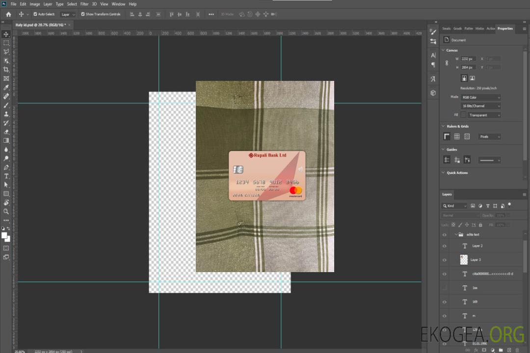 Photolook mastercard de la banque Rupali du Bangladesh avant template Photolook mastercard de la banque Rupali du Bangladesh avant template